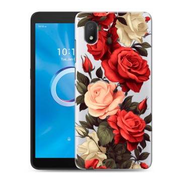 Силиконовый чехол на Alcatel 1B (2020) с принтом Розы