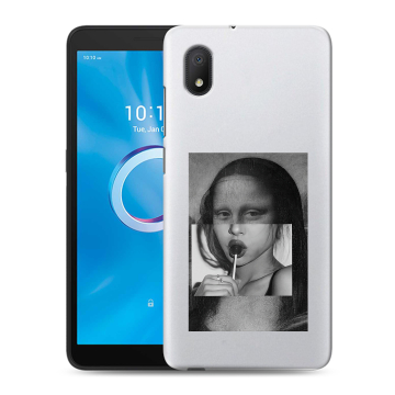 Силиконовый чехол на Alcatel 1B (2020) с принтом Мона Лиза