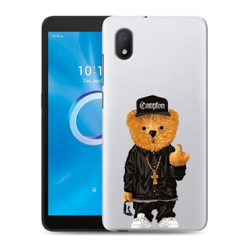 Силиконовый чехол на Alcatel 1B (2020) с принтом Плюшевый медведь