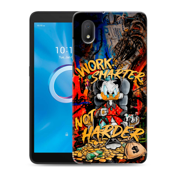 Силиконовый чехол на Alcatel 1B (2020) с принтом Дональд Дак Деньги