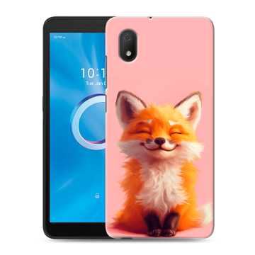 Силиконовый чехол на Alcatel 1B (2020) с принтом милая лиса