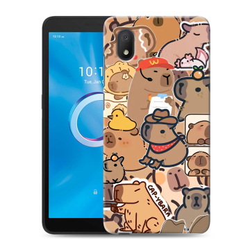 Силиконовый чехол на Alcatel 1B (2020) с принтом капибара Силиконовый чехол на Alcatel 1B (2020) с принтом капибара