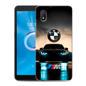 Силиконовый чехол на Alcatel 1B (2020) с принтом БМВ BMW Силиконовый чехол на Alcatel 1B (2020) с принтом БМВ BMW