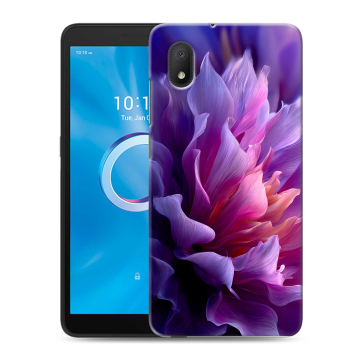 Силиконовый чехол на Alcatel 1B (2020) с принтом женский цветы