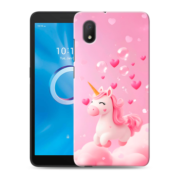 Силиконовый чехол на Alcatel 1B (2020) с принтом Единорог