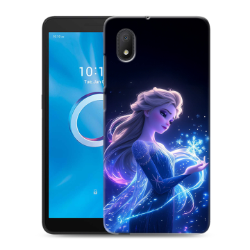 Силиконовый чехол на Alcatel 1B (2020) с принтом Холодное сердце Frozen