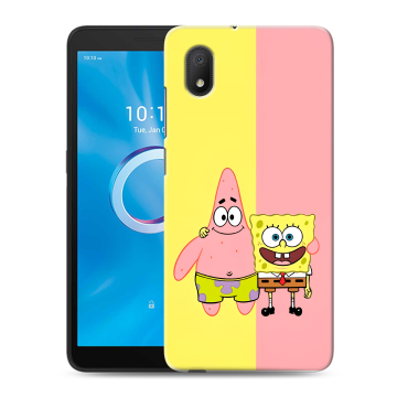 Силиконовый чехол на Alcatel 1B (2020) с принтом Спанч боб Спанчбоб