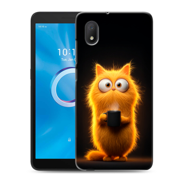 Силиконовый чехол на Alcatel 1B (2020) с принтом Смешной кот