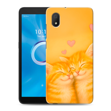 Силиконовый чехол на Alcatel 1B (2020) с принтом Милые котята