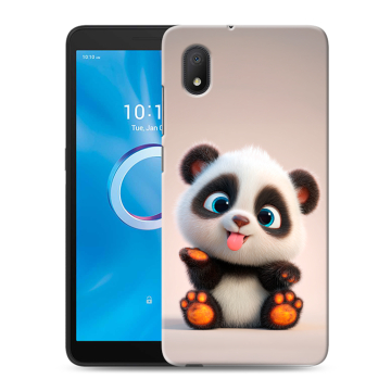 Силиконовый чехол на Alcatel 1B (2020) с принтом милая панда