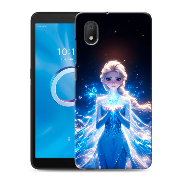 Силиконовый чехол на Alcatel 1B (2020) с принтом Холодное сердце Frozen