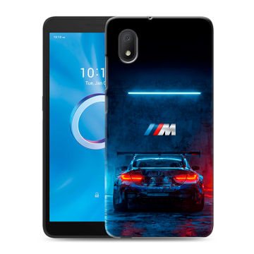 Силиконовый чехол на Alcatel 1B (2020) с принтом BMW БМВ