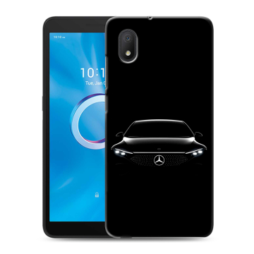 Силиконовый чехол на Alcatel 1B (2020) с принтом Mercedes Мерседес