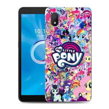 Силиконовый чехол на Alcatel 1B (2020) с принтом My little pony Дружба чудо