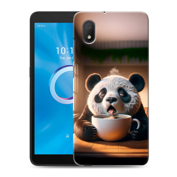 Силиконовый чехол на Alcatel 1B (2020) с принтом смешная панда