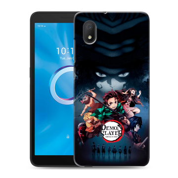 Силиконовый чехол на Alcatel 1B (2020) с принтом Demon Slayer Клинок рассекающий демонов Силиконовый чехол на Alcatel 1B (2020) с принтом Demon Slayer Клинок рассекающий демонов