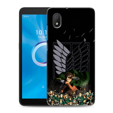 Силиконовый чехол на Alcatel 1B (2020) с принтом Атака титанов