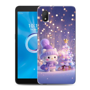 Силиконовый чехол на Alcatel 1B (2020) с принтом Новый год