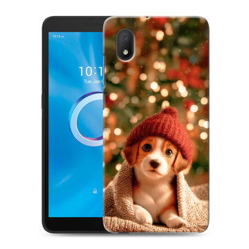 Силиконовый чехол на Alcatel 1B (2020) с принтом Новый год