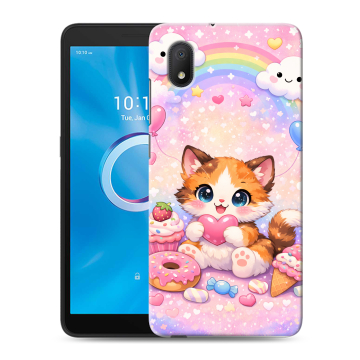 Силиконовый чехол на Alcatel 1B (2020) с принтом для девочек