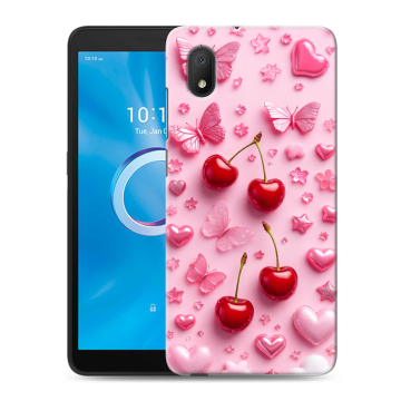 Силиконовый чехол на Alcatel 1B (2020) с принтом для девочек