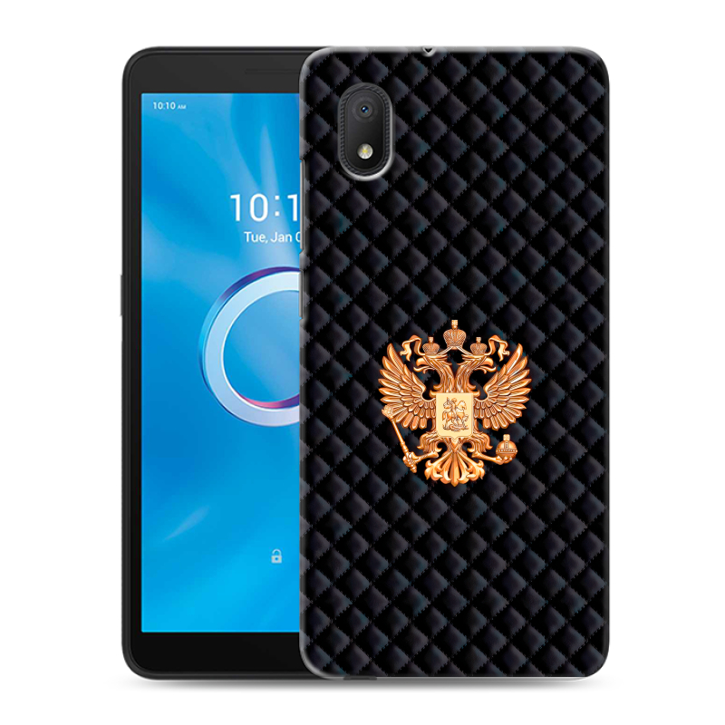 Силиконовый чехол на Alcatel 1B (2020) с принтом Герб России принт Силиконовый чехол на Alcatel 1B (2020) с принтом Герб России принт