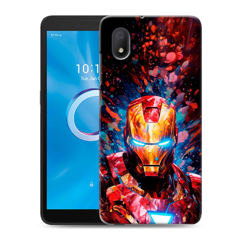 Силиконовый чехол на Alcatel 1B (2020) с принтом Железный человек Ironman Силиконовый чехол на Alcatel 1B (2020) с принтом Железный человек Ironman