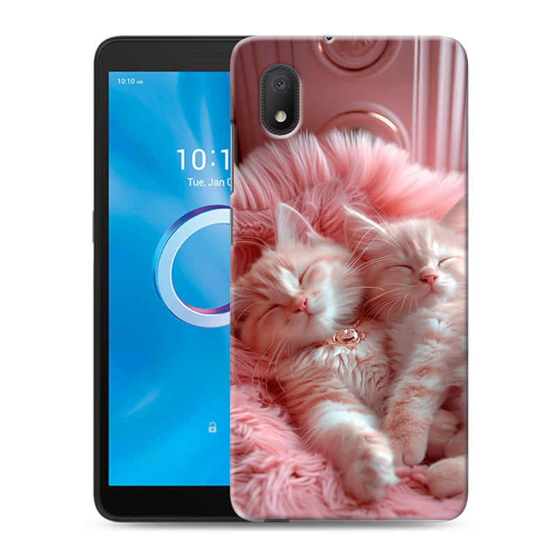 Силиконовый чехол на Alcatel 1B (2020) с принтом котята котики Силиконовый чехол на Alcatel 1B (2020) с принтом котята котики