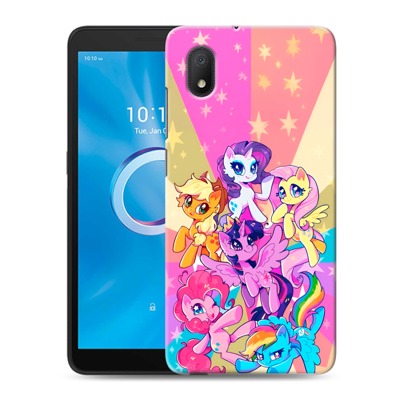 Силиконовый чехол на Alcatel 1B (2020) с принтом My little pony Дружба чудо Силиконовый чехол на Alcatel 1B (2020) с принтом My little pony Дружба чудо