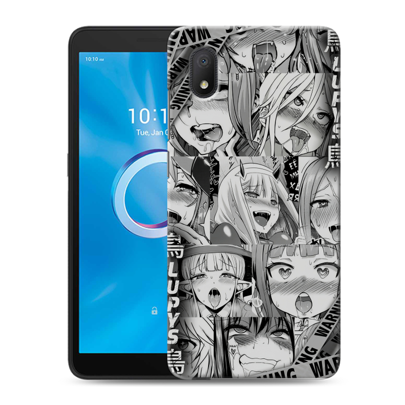 Силиконовый чехол на Alcatel 1B (2020) с принтом Ahegao Ахегао Аниме Силиконовый чехол на Alcatel 1B (2020) с принтом Ahegao Ахегао Аниме