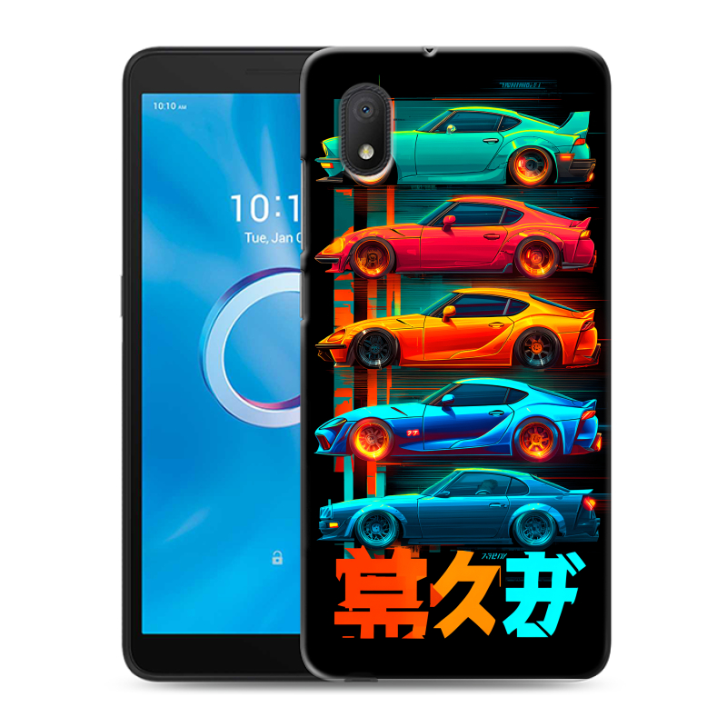 Силиконовый чехол на Alcatel 1B (2020) с принтом машины тачки Силиконовый чехол на Alcatel 1B (2020) с принтом машины тачки