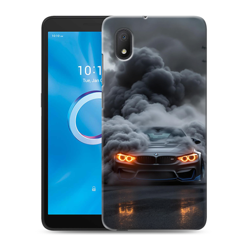 Силиконовый чехол на Alcatel 1B (2020) с принтом BMW БМВ Силиконовый чехол на Alcatel 1B (2020) с принтом BMW БМВ