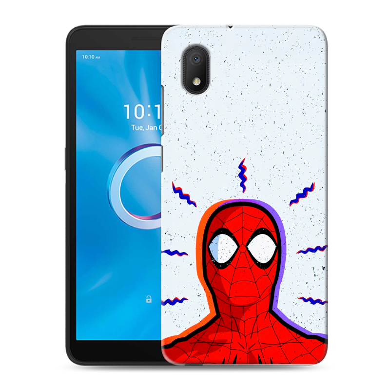 Силиконовый чехол на Alcatel 1B (2020) с принтом Spiderman Человек паук Силиконовый чехол на Alcatel 1B (2020) с принтом Spiderman Человек паук