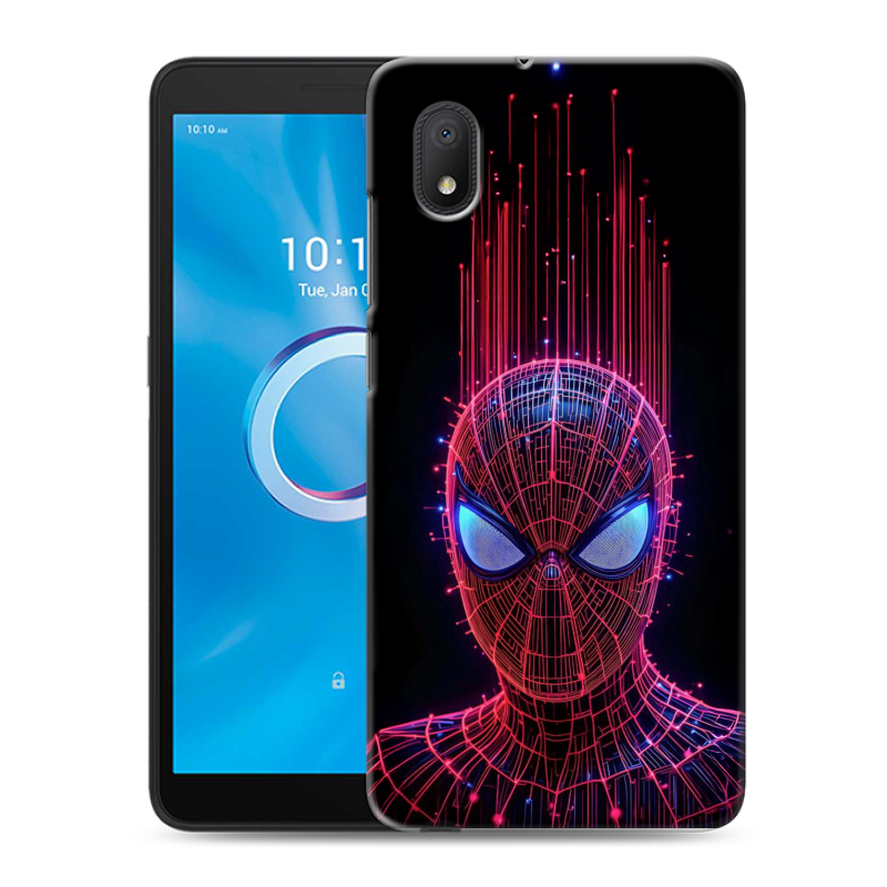 Силиконовый чехол на Alcatel 1B (2020) с принтом Spiderman Человек паук Силиконовый чехол на Alcatel 1B (2020) с принтом Spiderman Человек паук