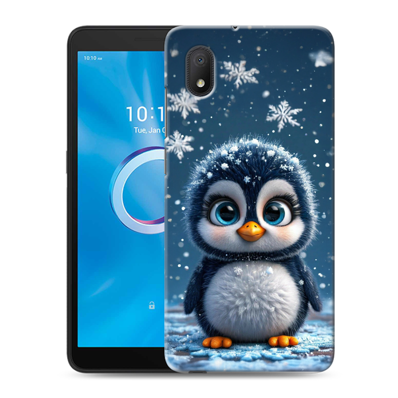 Силиконовый чехол на Alcatel 1B (2020) с принтом Новый год Силиконовый чехол на Alcatel 1B (2020) с принтом Новый год