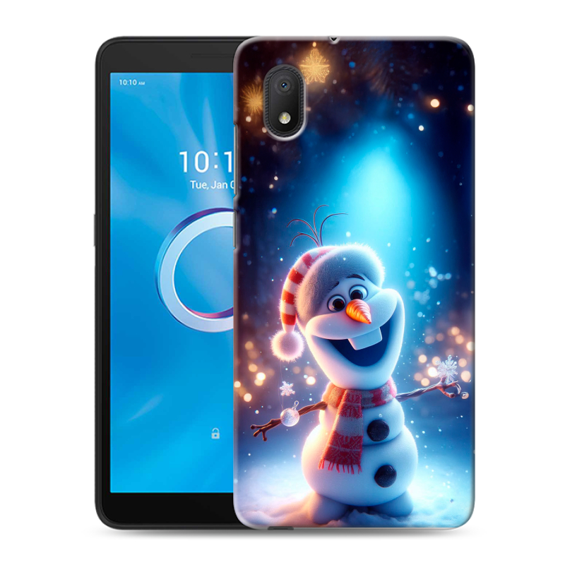 Силиконовый чехол на Alcatel 1B (2020) с принтом Новый год Силиконовый чехол на Alcatel 1B (2020) с принтом Новый год
