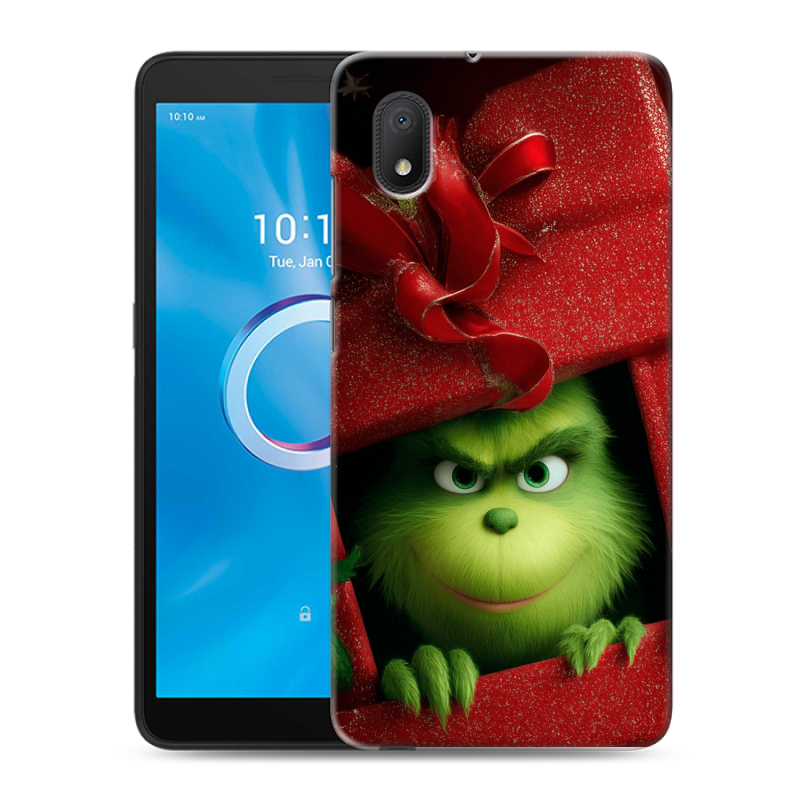 Силиконовый чехол на Alcatel 1B (2020) с принтом Новый год Силиконовый чехол на Alcatel 1B (2020) с принтом Новый год