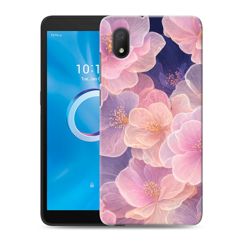 Силиконовый чехол на Alcatel 1B (2020) с принтом женский Силиконовый чехол на Alcatel 1B (2020) с принтом женский