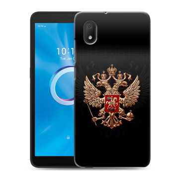Силиконовый чехол на Alcatel 1A (2020) с принтом Герб России