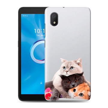 Силиконовый чехол на Alcatel 1A (2020) с принтом Кошки
