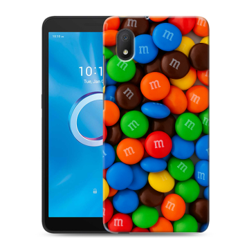 Силиконовый чехол на Alcatel 1A (2020) с принтом Конфеты