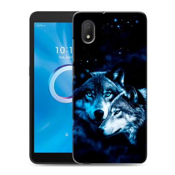 Силиконовый чехол на Alcatel 1A (2020) с принтом Волки