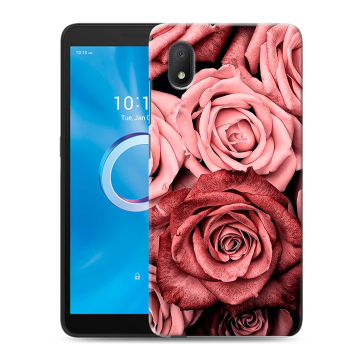 Силиконовый чехол на Alcatel 1A (2020) с принтом Цветы розы