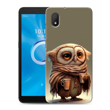Силиконовый чехол на Alcatel 1A (2020) с принтом Сова