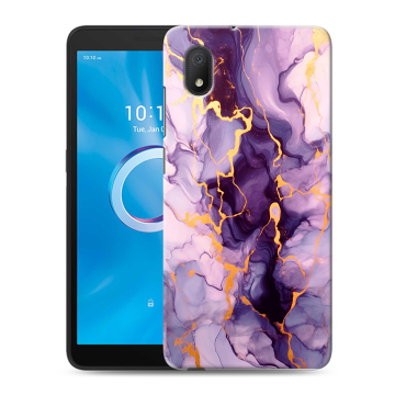 Силиконовый чехол на Alcatel 1A (2020) с принтом Мрамор