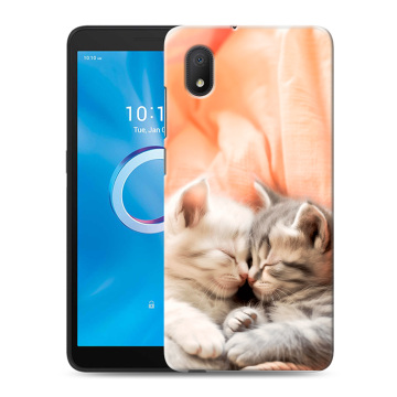 Силиконовый чехол на Alcatel 1A (2020) с принтом Котята Силиконовый чехол на Alcatel 1A (2020) с принтом Котята