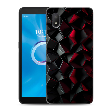 Силиконовый чехол на Alcatel 1A (2020) с принтом Абстракция