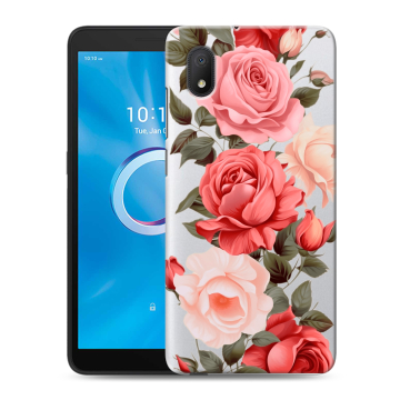 Силиконовый чехол на Alcatel 1A (2020) с принтом Розы
