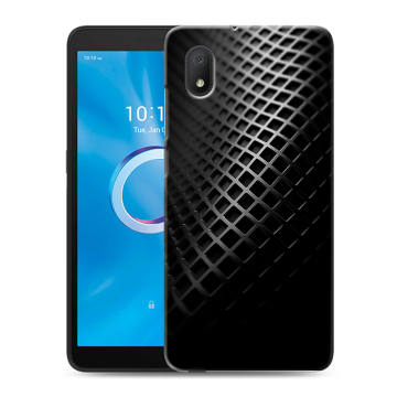 Силиконовый чехол на Alcatel 1A (2020) с принтом Текстура металла