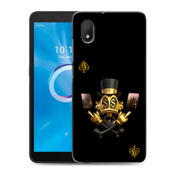 Силиконовый чехол на Alcatel 1A (2020) с принтом Золотой скрудж макдак Силиконовый чехол на Alcatel 1A (2020) с принтом Золотой скрудж макдак